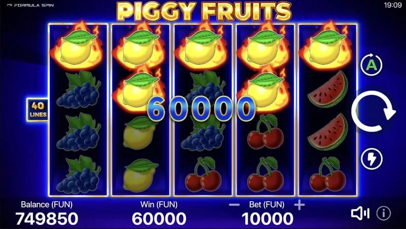 Piggy Fruits - stor udbetaling fra Piggy Feature med tilfældige Wilds