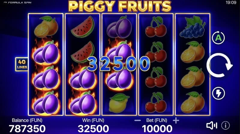 Piggy Fruits - en kombination af sparegrise og frugtsymboler